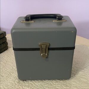 Gray Vintage Metal file- Storage Box